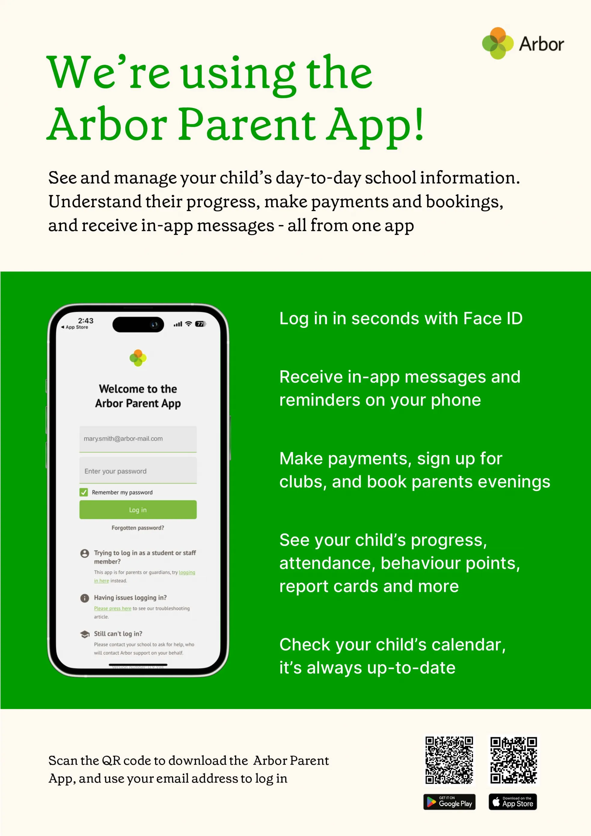 Handout  Arbor Parent App Poster